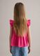 Pink pure cotton top with ruffles_2