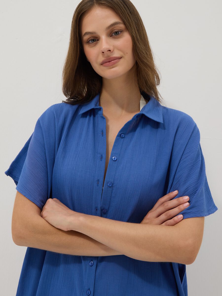 Blue pure cotton kaftan_1