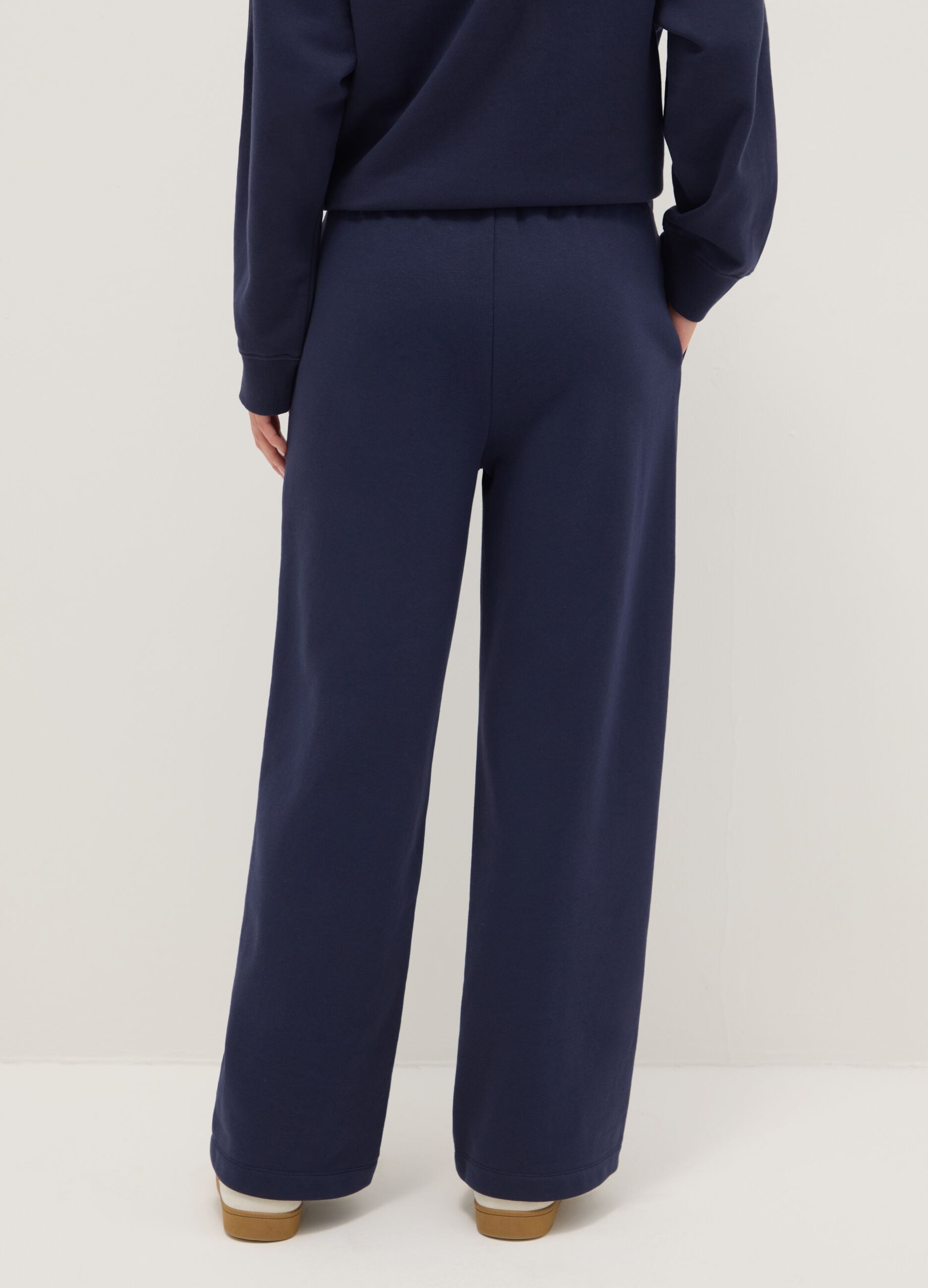 Blue jogger trousers in regular fit cotton blend
