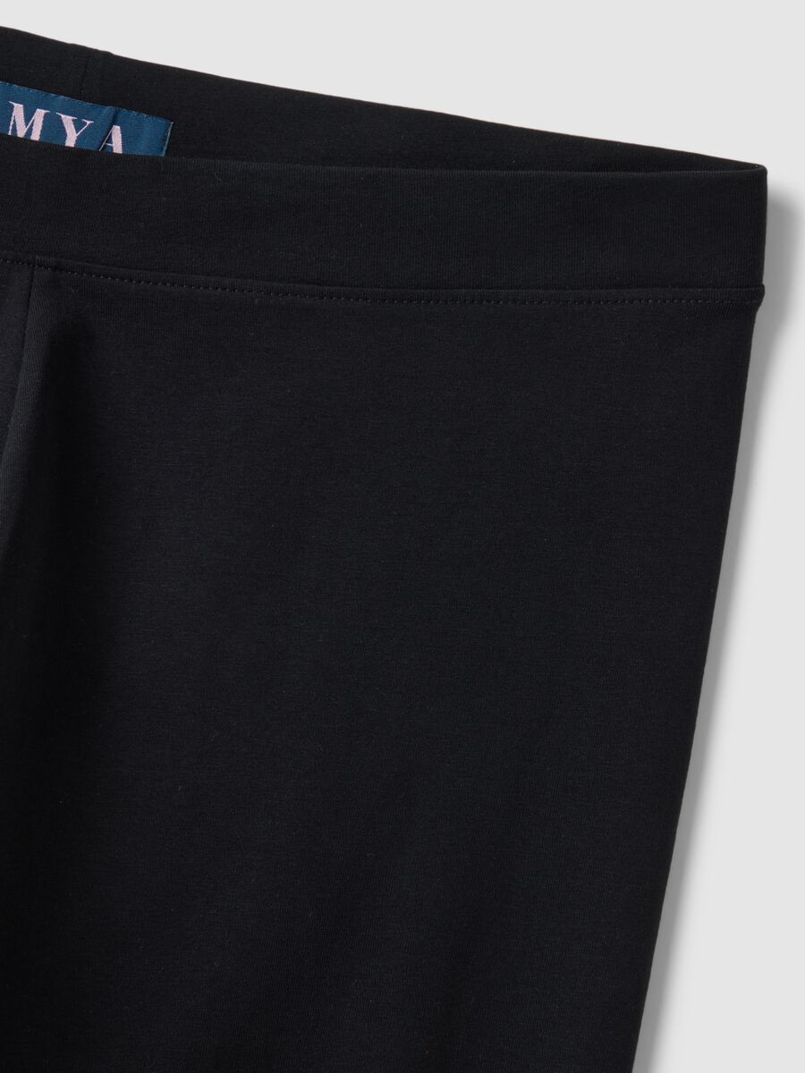 Black skinny fit leggings in stretch cotton_5