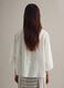 White oversized fit linen blend shirt_3