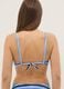 Blue triangle bikini top in stretch fabric_2