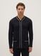 Regular fit black pure cotton pyjamas with contrasting details_1