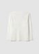 White organic cotton T-shirt with front print for boys_4
