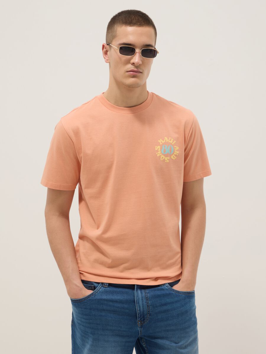 Pink pure cotton short-sleeve T-shirt_0
