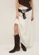 Long white mixed cotton skirt, regular fit with embroidery_3