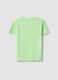 Green pure cotton boys&rsquo; T-shirt with sailing prints_1