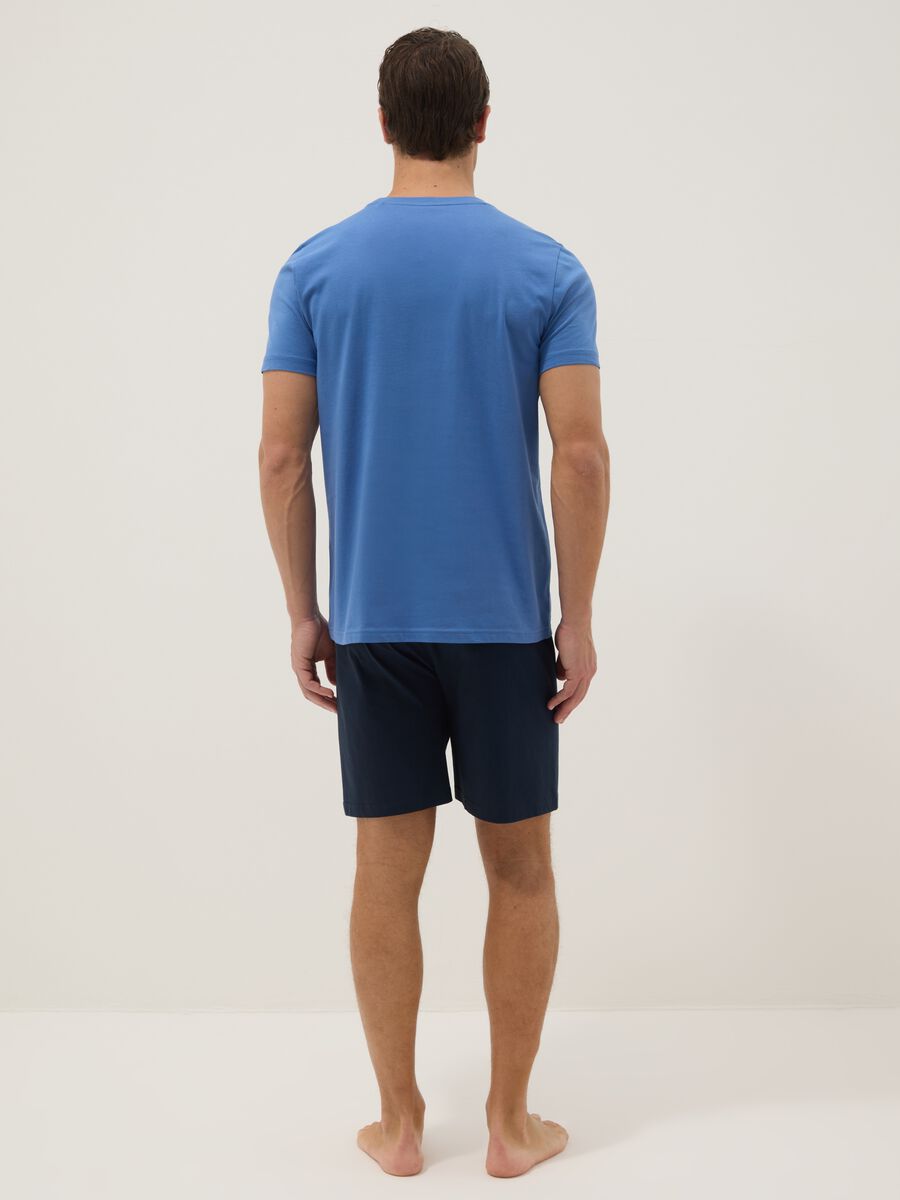 Blue organic cotton pyjamas, regular fit_2