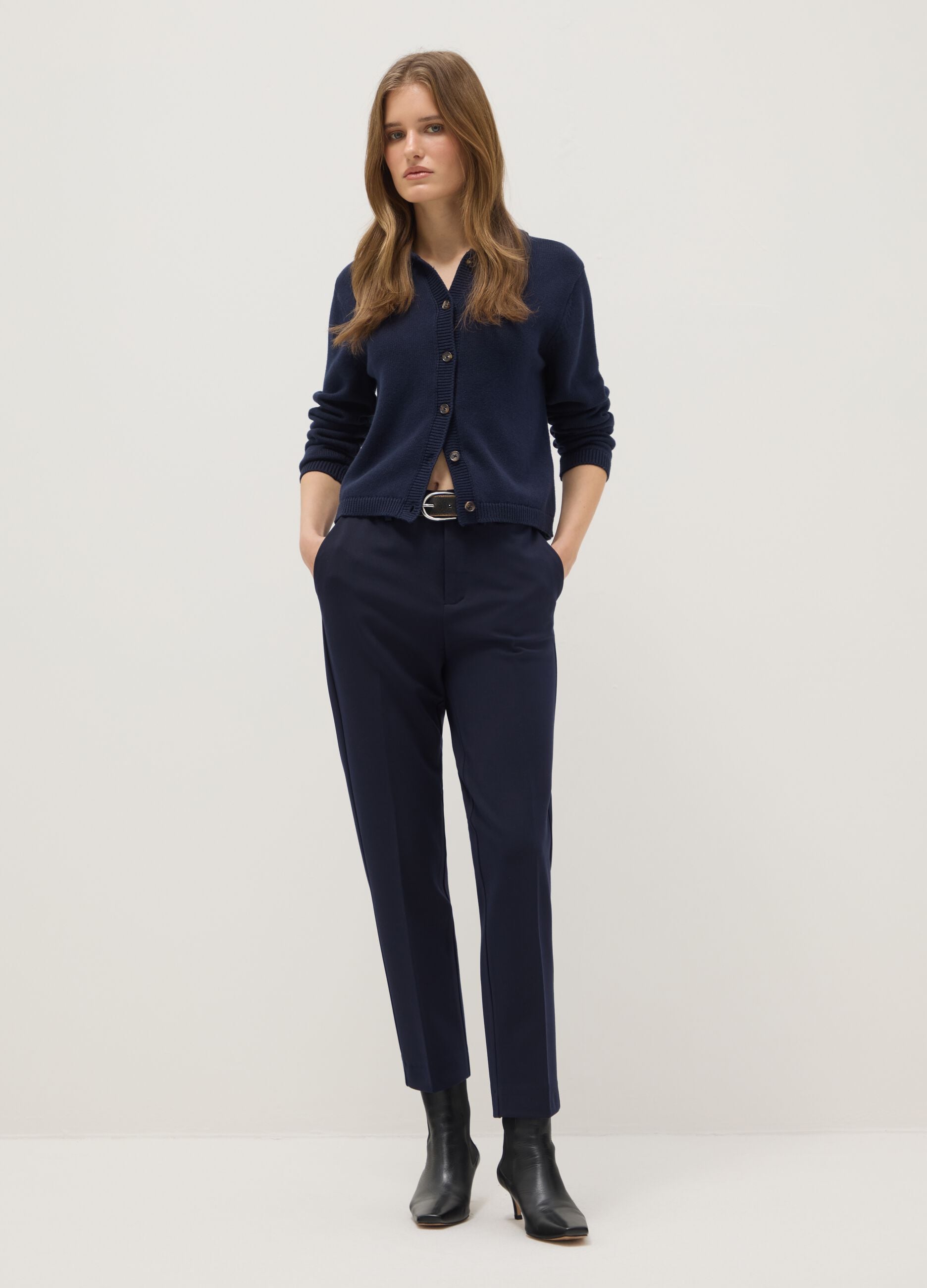 Blue Slim Fit Chino Trousers