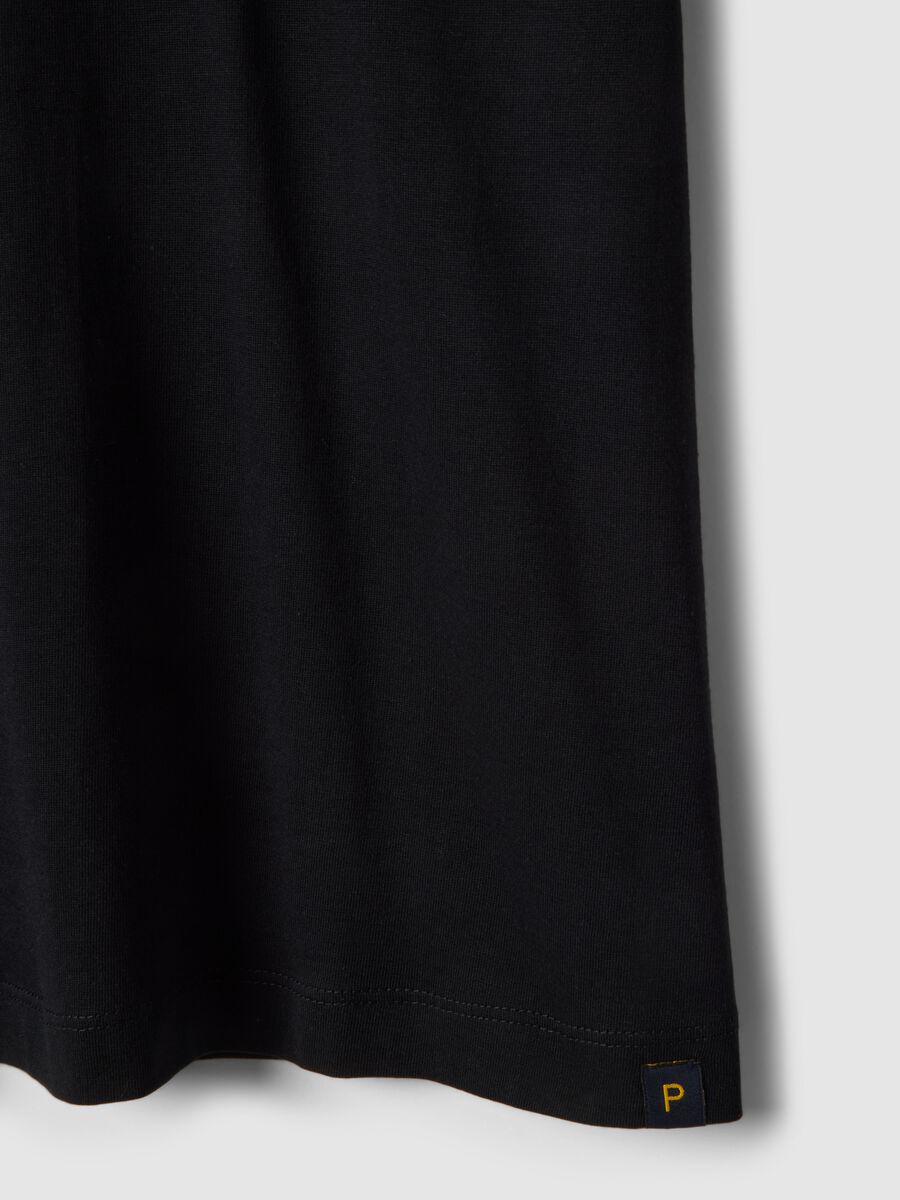 T-shirt nera regular fit in puro cotone Supima_5