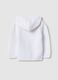 White pure cotton hoodie cardigan for infants regular fit_1