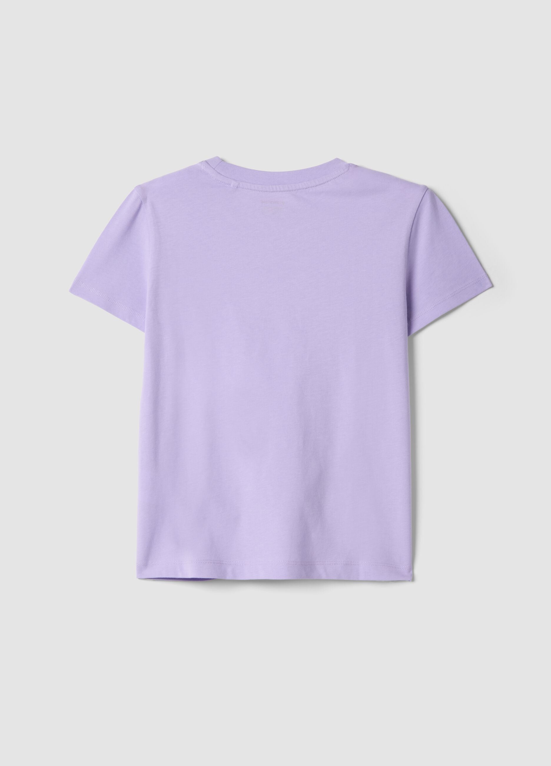 Girls&rsquo; Purple Pure Cotton Regular Fit T-shirt