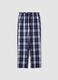 Men&rsquo;s blue organic cotton checked pyjama trousers_4