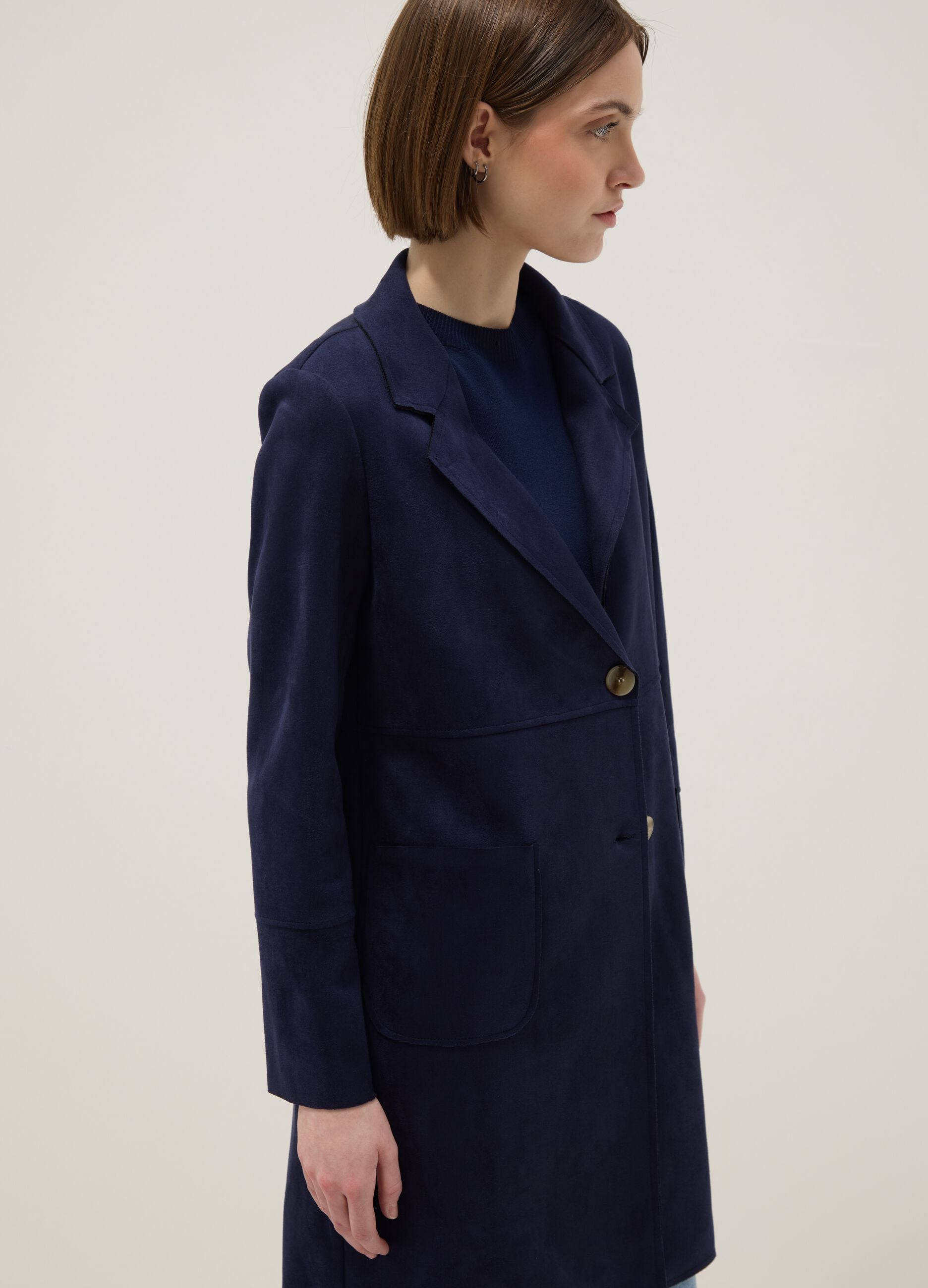 Light blue jacket regular fit with large pockets
