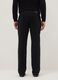Black cotton blend trousers in regular fit_2