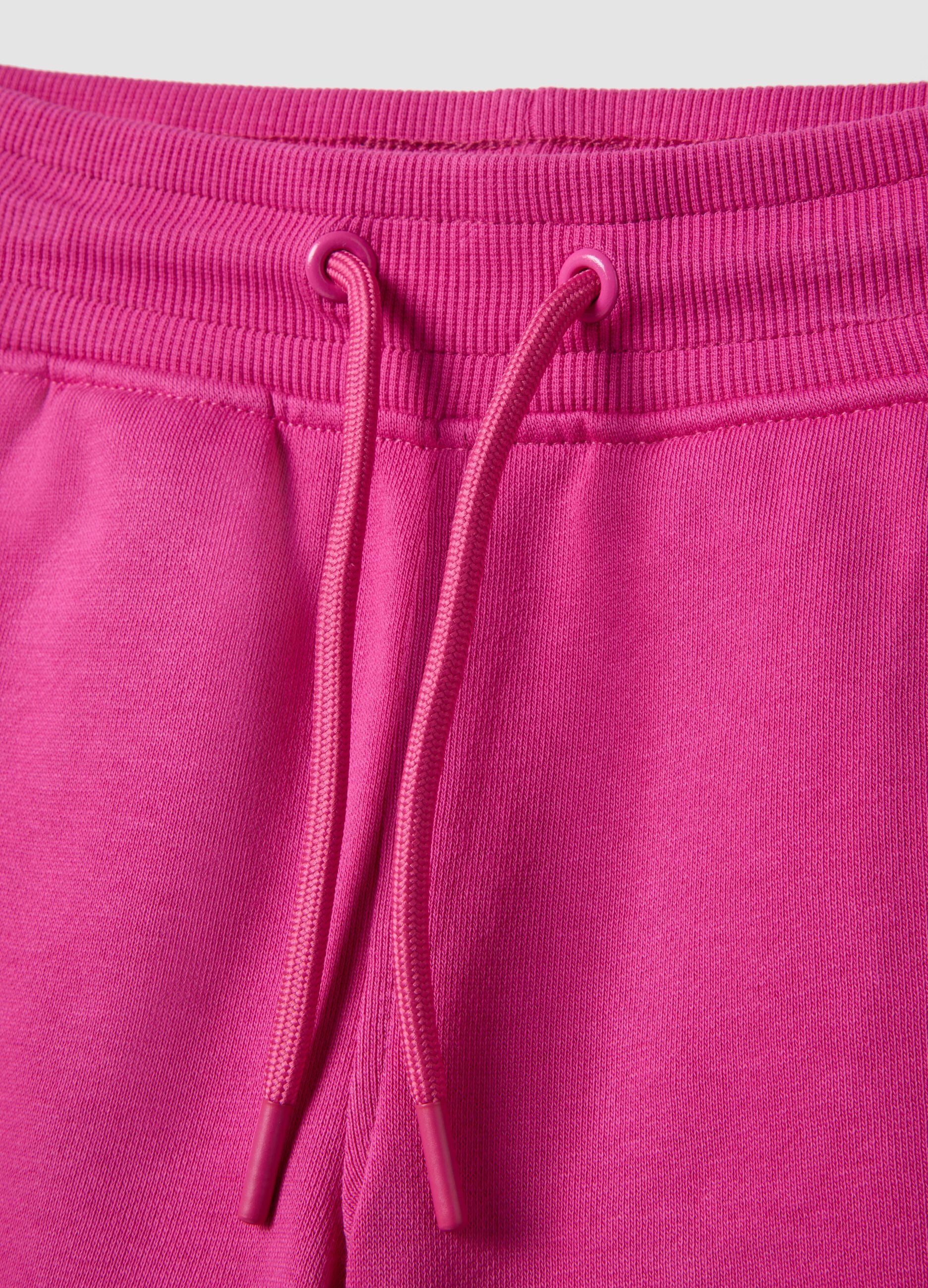 Girls&rsquo; pink 100% cotton shorts, regular fit