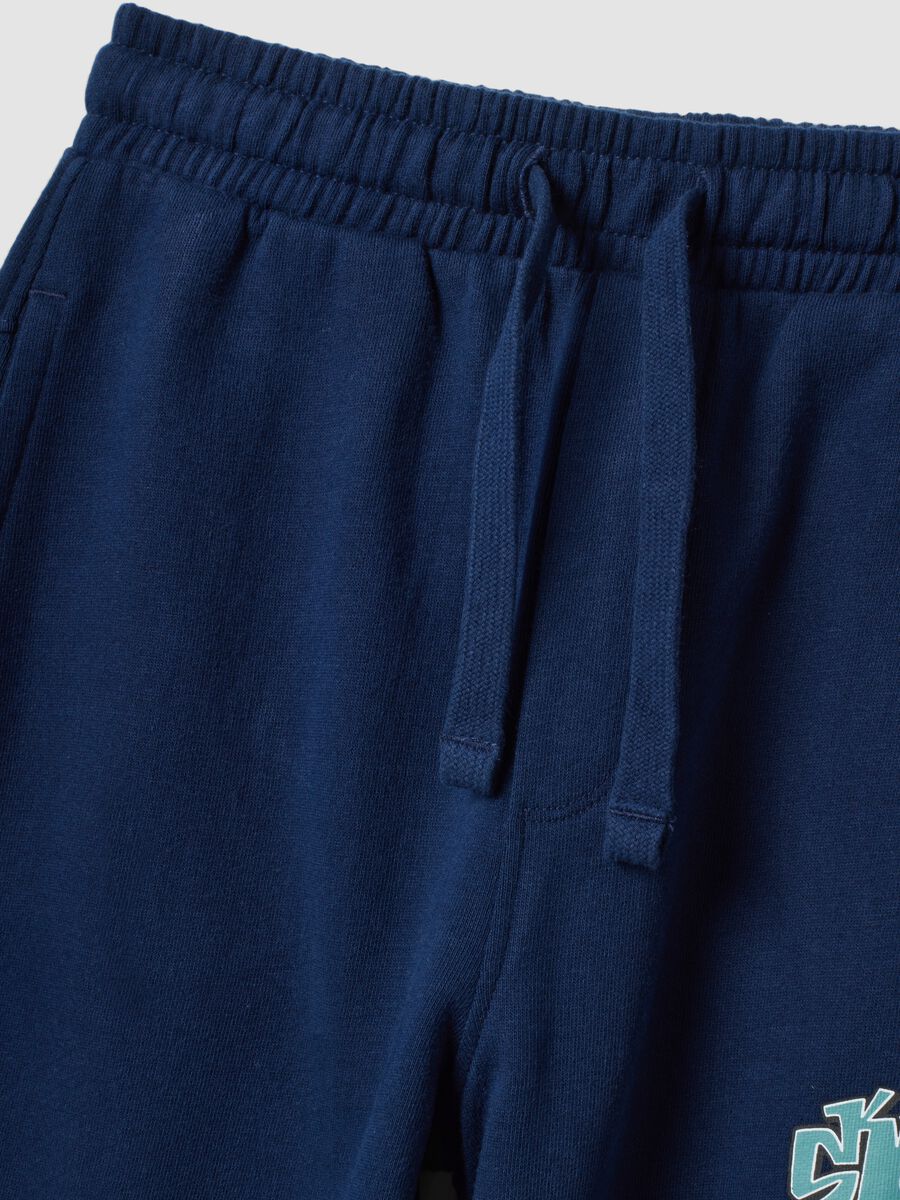 Blue pure cotton jogger trousers_2