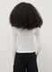 Girls' Long Sleeve White Cotton Blend Slim Fit T-Shirt_1