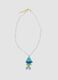 Adjustable multicolour necklace with beads and pendant_0