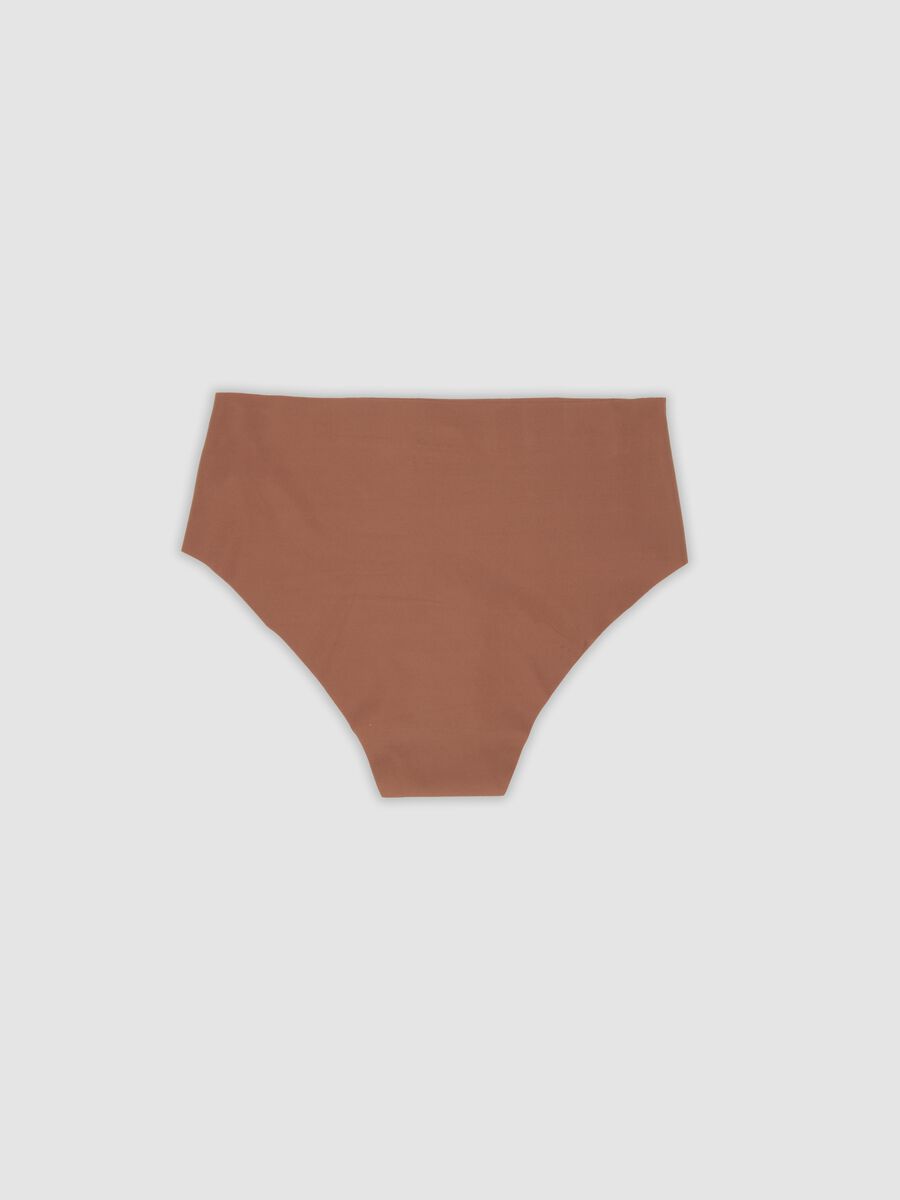 Brown regular-waist stretch microfibre hipster briefs_2