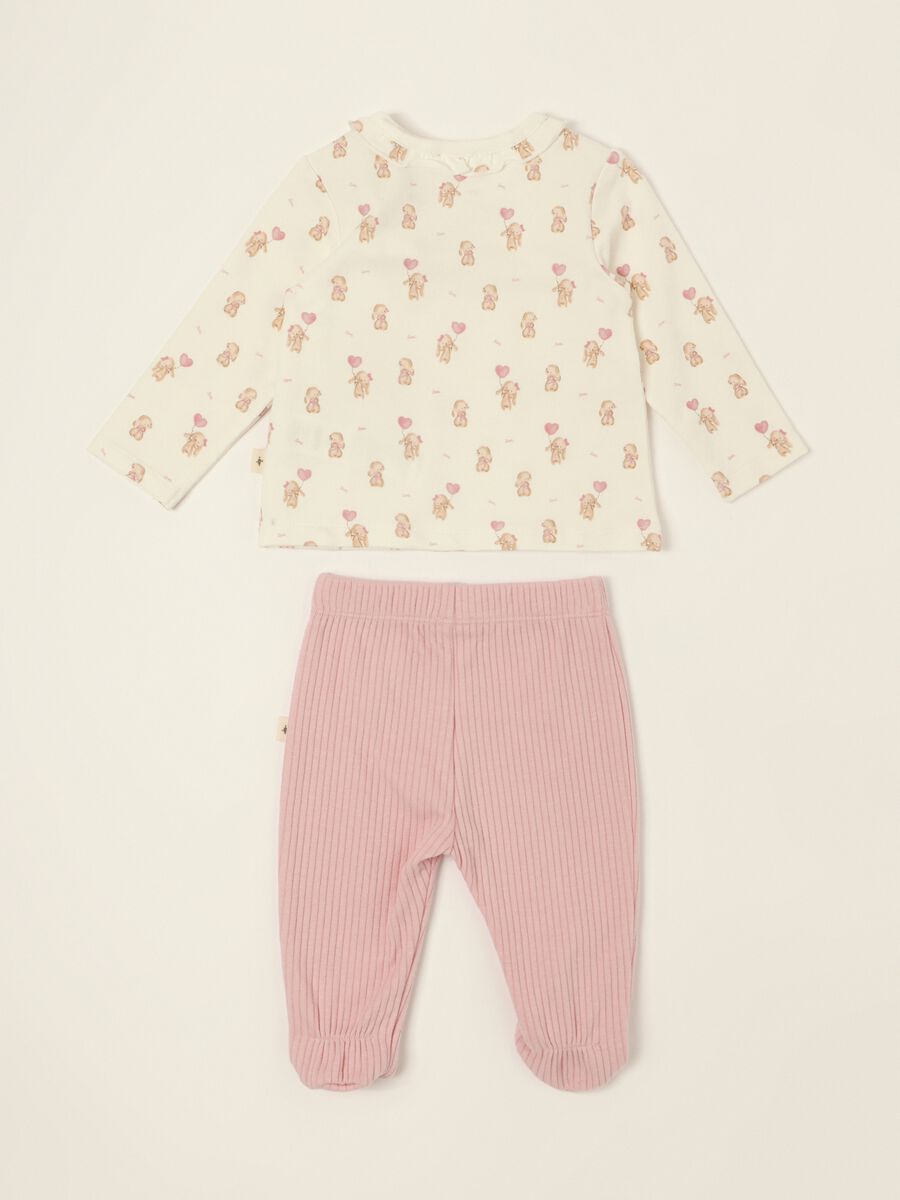 Baby girls&rsquo; multicolour print stretch-cotton set_3