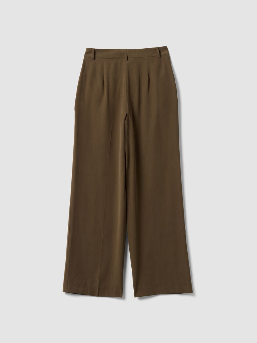 Green viscose-blend straight-leg trousers_5