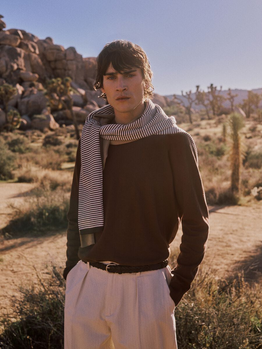 Brown Sweater in Pure Cotton_0