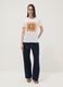 White pure cotton T-shirt with front print_1