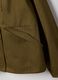 Green cotton blend regular fit jacket with zip and hood_5