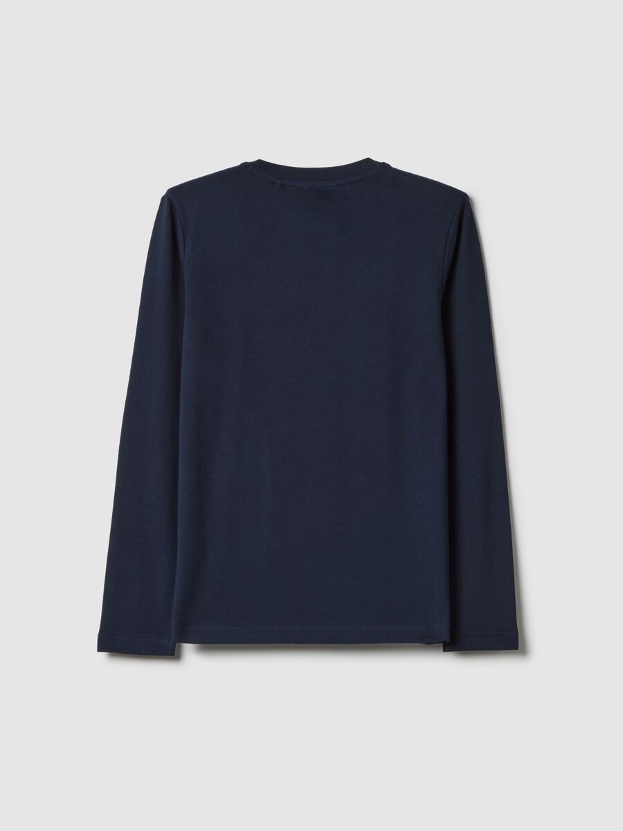 Boy's blue T-shirt in pure cotton regular fit with print_4