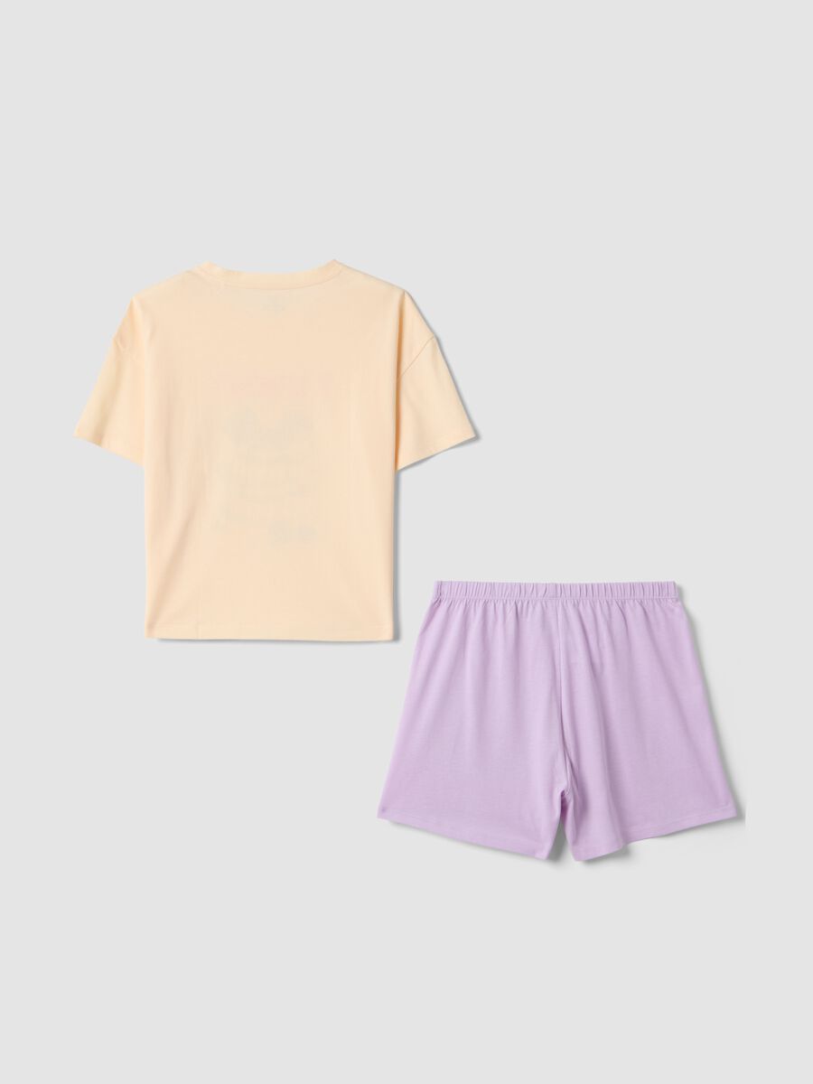 Girls' regular fit multicolour pure cotton pyjamas with prints_1