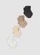 Pack of four multicolour short socks in stretch organic cotton for babies_0