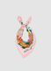 Light scarf in pure multicoloured viscose with floral pattern_0