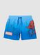 Blue Spider-Man print swim shorts_0