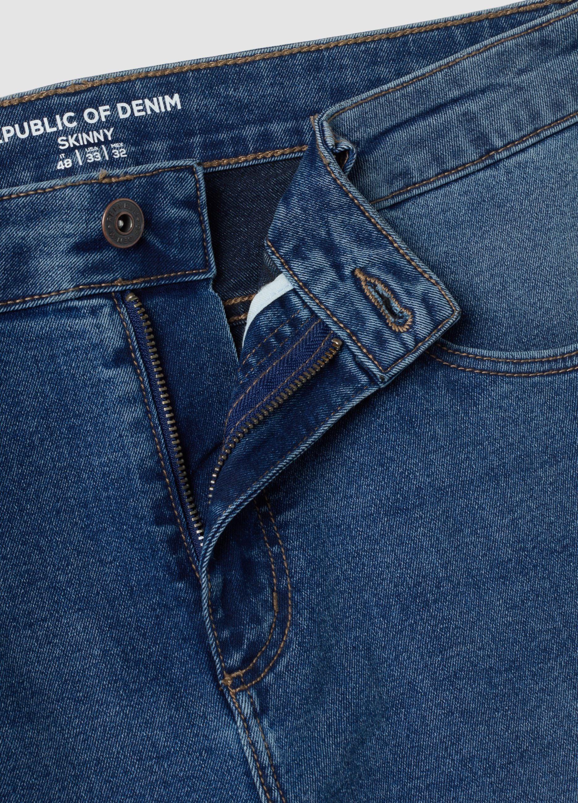 Jeans denim skinny fit in cotone elasticizzato