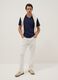 Blue pure cotton regular fit T-shirt_1
