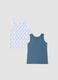 2-pack of boys&rsquo; multicolour pure cotton vests, regular fit_0
