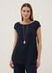 Blue regular fit sleeveless maternity T-shirt_1