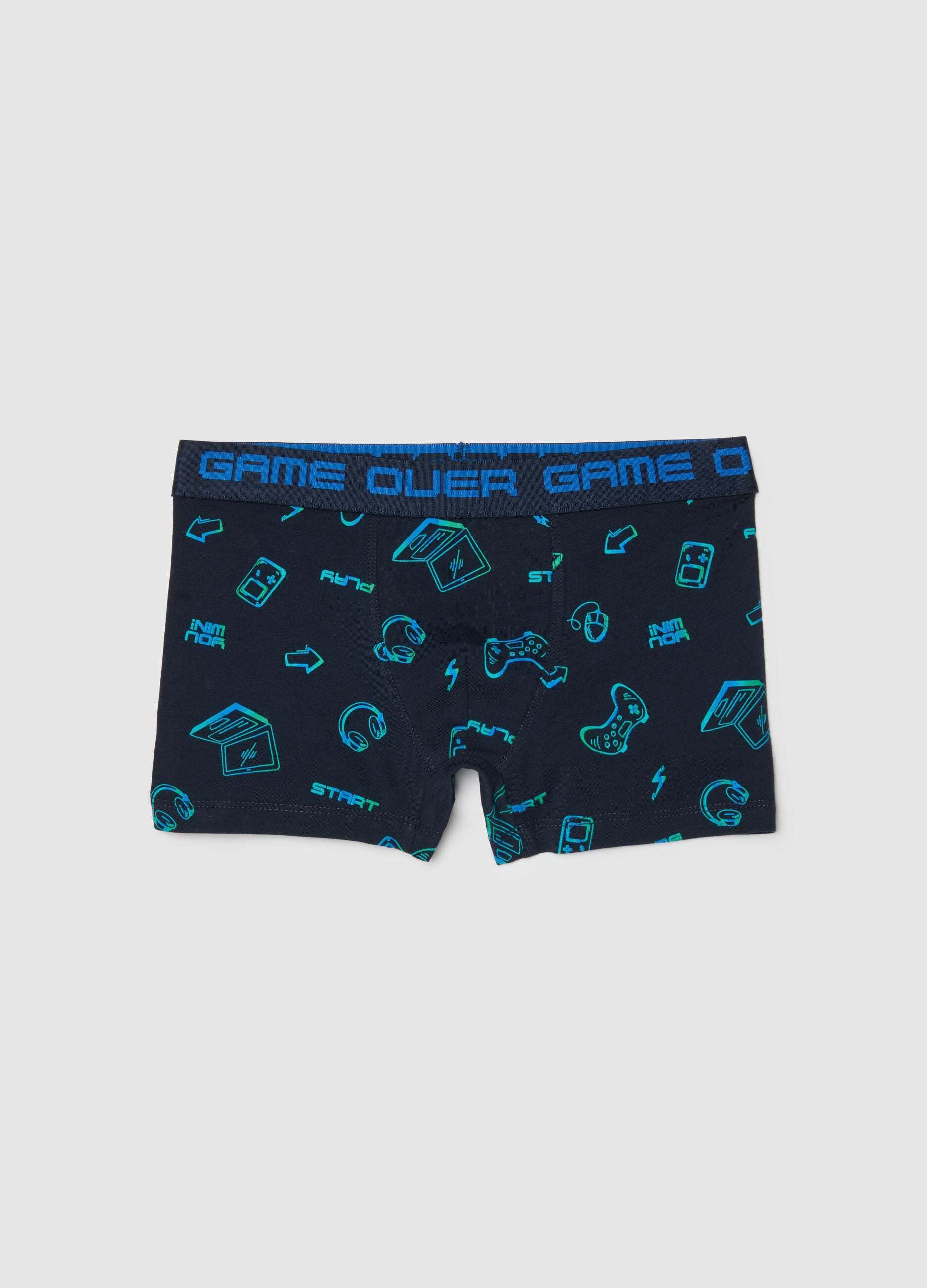 Multicolour cotton blend boys' regular fit boxers with prints