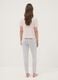 Pigiama rosa in puro cotone organico con pantaloni grigi regular fit_3