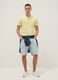 Yellow regular fit short sleeve pure cotton T-shirt_1