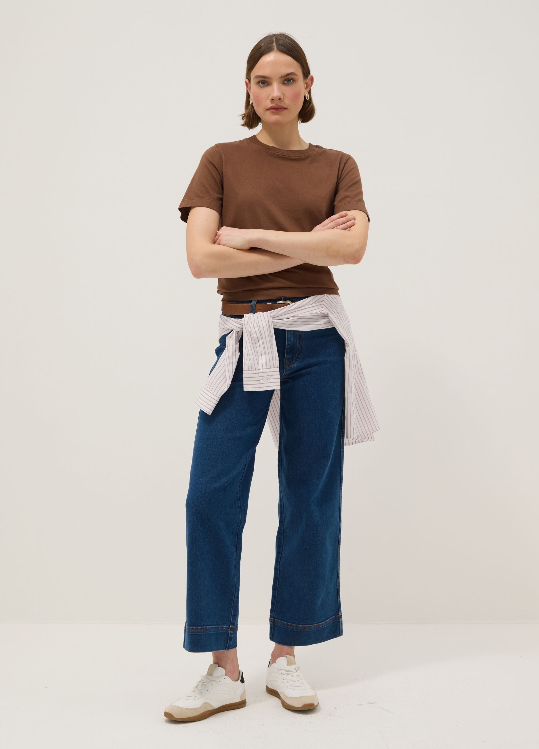 Brown pure cotton T-shirt