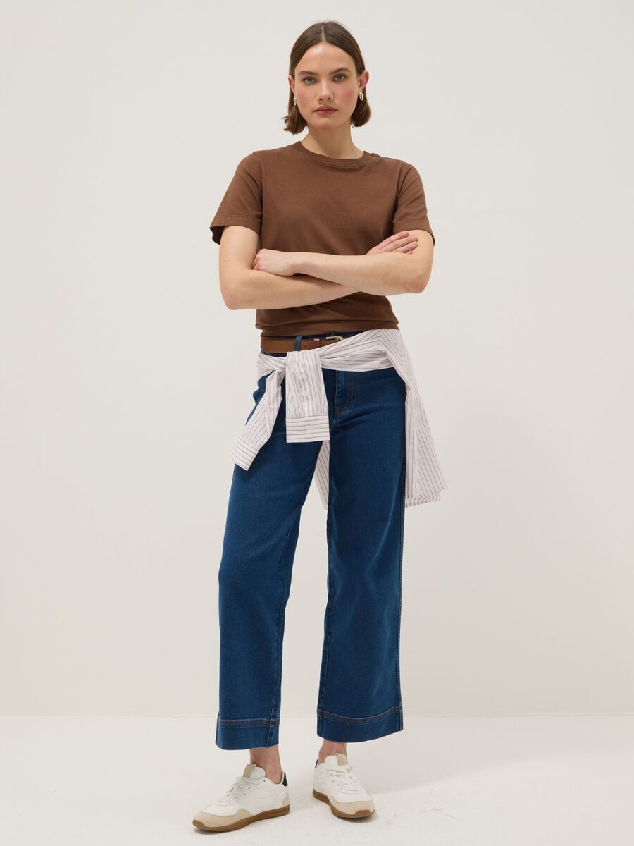 Brown pure cotton T-shirt_1