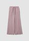 Pink wide leg pure cotton jogger trousers_4