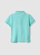 Children's regular fit light blue pure cotton polo with embroidery_1