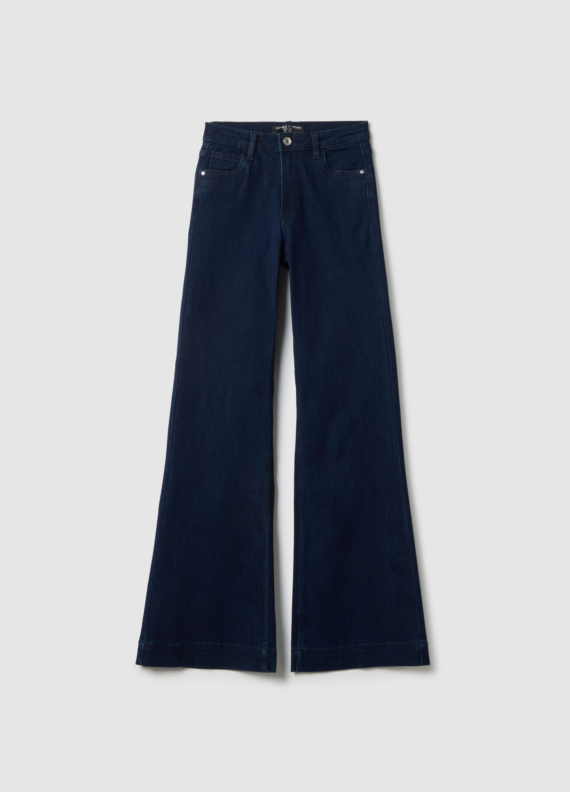 Blue Denim Bootcut Jeans