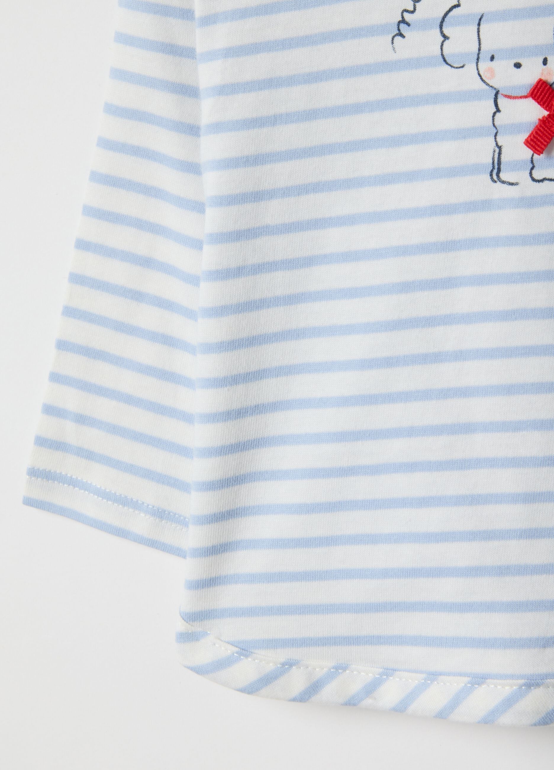 Baby girl's regular fit multicolour striped pure cotton sweater
