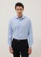 Light blue pure cotton regular fit easy iron shirt_0