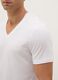 Two-Pack White T-Shirts with Deep V-Neck in Pure Cotton Regular Fit_3