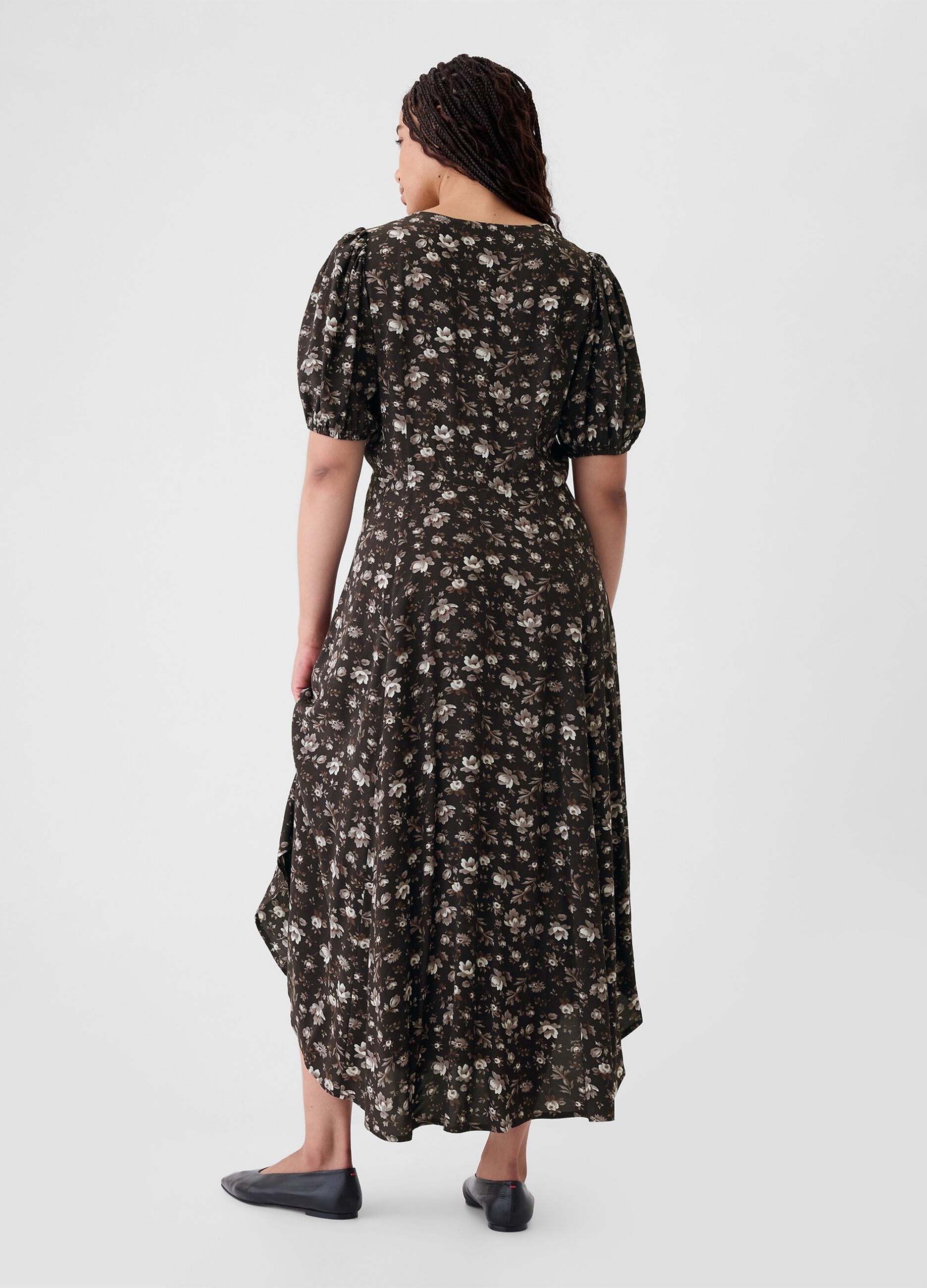 Long floral shirt dress